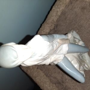 Lladro Woman Figurine in Blue and Cream